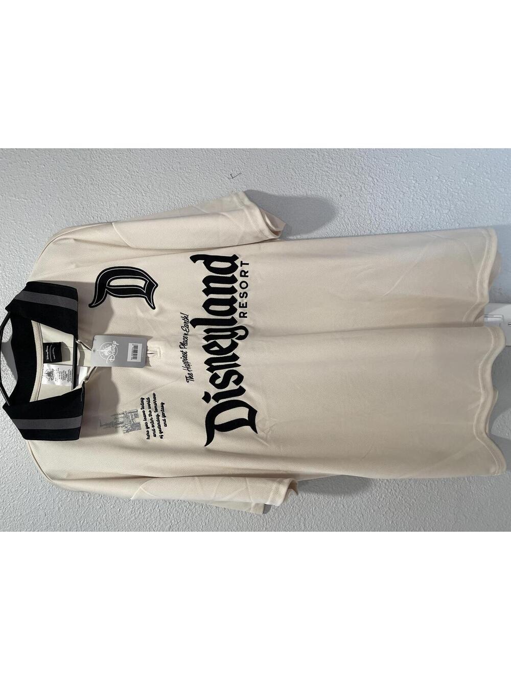 Disneyland Resort Polo Shirt Our Universe L Cream Black